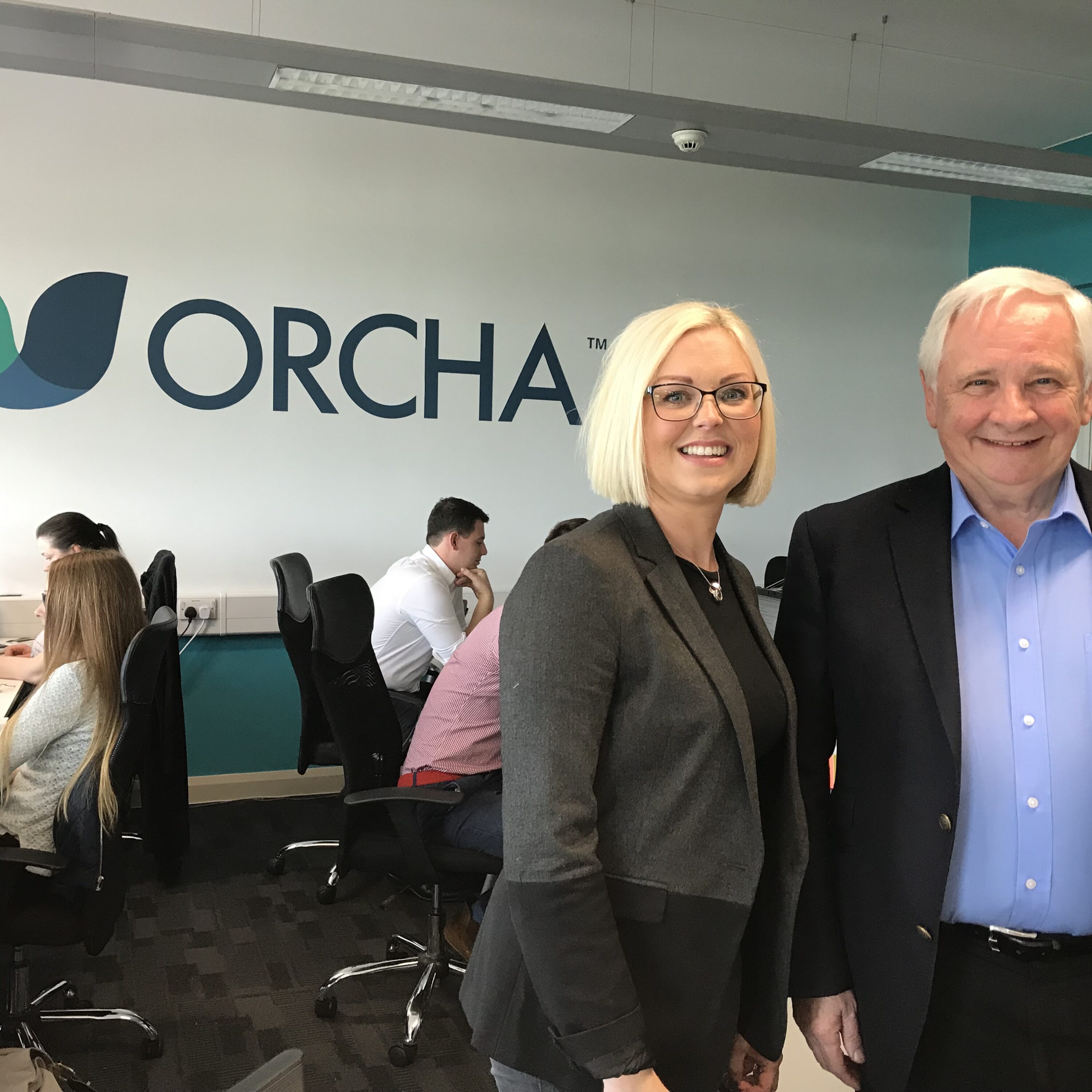 Brian O'Connor, Non Executive Chairman, with Liz Ashall-Payne, ORCHA CEO